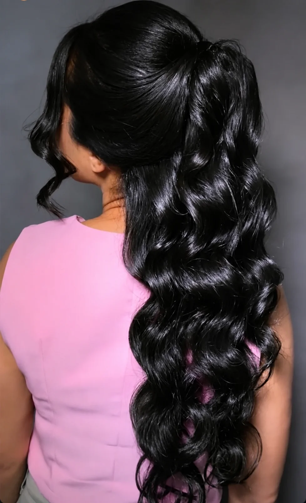 Cabelo longo com ondas marcadas